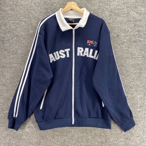 Australia Full Zip Hoodie Women 2XL Blue Collared Long Sleeve Pockets Casual